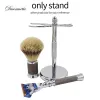 Blades Deluxe Chrome Stand pour le rasoir de sécurité et la salle de bain Brosse Dernier stand de rasage pour les cadeaux de luxe