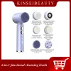 Scrubbers 6 in 1 Electric Facial Cleansing Brush Silicone Rotating Face Brush Deep Cleaning Skin Peeling Cleanser with 6 Replacement Heads