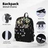 Sac à dos noir et holographique scintillement sac à dos garçons bookbag dobag étudiants sacs scolaires dessin animé enfants