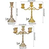 Titulares de vela 1/3/5 Arm Candelabra Metal Candlestick Ornaments Decoração de mesa para festas de casamento Drop do quarto