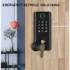 Contrôle TTLOCK Smart Door Lock Bluetooth APPRESSION PROPRES POURNAGE CARDE BIOMETRIQUE Mot de passe Smart Deadbolt Locks Entrée sans clé pour appartement à domicile