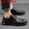 Scarpe casual vera in pelle d'affari formali formali uomini di lusso maschi di mucca di alta qualità oxfords da uomo grande dimensione