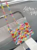Cosmetic Bags Cardamom Jelly Color Love Beaded Bag Diy Material Self-Made Hand-Woven Female Summer Messenger Large Capacity