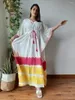 Abbigliamento etnico Donne Kaftan stampato in cotone caftano abito notturno Lunghezza 52 pollici