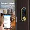 Управление Hornbill Smart Door Lock Biometric Finger -Отпечатки Электронный вход передние замки цифры клавиатура разблокировать IC без ключа для домашнего офиса