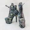 Dance Shoes Auman Ale 17CM/7inches PU Upper Sexy Exotic High Heel Platform Party Women Ankle Boots Pole 054
