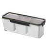 Plates Chilled Condiment Server With Lid Multipurpose On Ice 3 Compartment Serving Bowl For Outdoor Vegetables Meats Seafood Fruits
