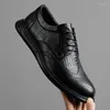Casual Shoes Classic Brand Men's Genuine Leather Autumn Winter Cotton Work Outdoor Business Low Top