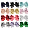 12pcs/Lot Beauty Colorful 4 Inch Grosgrain Ribbon Hair Bows Accessories With Clip Boutique Bow Hairpins Hair Ornaments