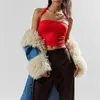 Zbiorniki damskie Camis Xingqing 2000s Crop Top Summer Women Estetyczne ubrania estetyczne Solid Kolor Side sznurka zbiornik kamizelki Y2K odzież Strtwear Y240420