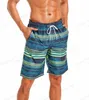 Mentes de natation shorts Stripe 3d Surfing Board Short Kids Beach Men Swim Trunks Masculina Sports Fitness Pantal