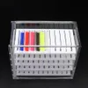 GLAMLASH FAUX COLONS Rangement Boîte de rangement 5 couches Porte-cils acrylique Rouge / bleu / blanc 240407