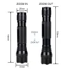 Kapsamlar Taktik Ir Night Vision Flashlight Zoomable 940Nm Zoomable LED Avcılık Torçu Tüfek Kapsamı Klip Montajı