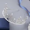 Coix de cheveux Yy Perle Tiaras and Crowns Luxury Princess Pageant Engagement Accessoires de mariage pour les bijoux de mariée Shine Crystal Crown