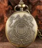 Vine Retro Quartz Pocket Watch United States Coast Guard 1790 Design Men Boy Necklace Chain Clock Reloj de Bolsillo6504444