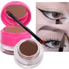 Förbättrare 2 i 1 3D Wild Eyebrow Eyeliner Cream Gel Waterproof Long Lasting Tint Eyebrows Enhancers Brows White Brown Makeup Cosmetic Tool