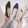 Casual Shoes Cootelili 2024 Fashion Flats Women 2,5 cm Heel Non-Slip Slip On Black Pointed Toe Comfortbal Size 35-42