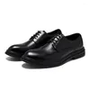 Chaussures décontractées Gentleman Leather Classic Mens British Style Oxford Robe Men's Handmade Lace Up Mariage formel