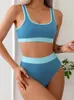 Kobiety stroje kąpielowe dla kobiet Kobiet Swimsuit 2024 Solid Sling Bildbed Bikinis