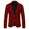 Costumes pour hommes Stripe Impring Fashion Trend Suit Top Coat Blazers Blazers Automne Spring Slim Veste Veste Tops Homme