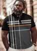 Zooy L9XL Mens Plus Size Brust 202cm Sommer Personalized Plaid Muster kurzärmeliges Polo -Hemd T -Shirt 240418