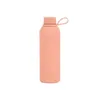 Water Bottles 304 Stainless Steel American Style Small Mouth Bottle Insulated Cup With Lifting Rope Portable Rubber Paint Outdoor Sports