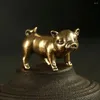 Estatuetas decorativas mini puro porco de cobre puro chinês para zodíaco pingente de metal pingente desktop ornament small bronze home decoração