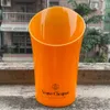 شهير Veuve Clicquot Orange Acrylic Magnum Champagne Ice Bucket 15 "مع 6 Flutes New