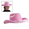 Berets cowboy hoed vrouwen feestaccessoires cowgirl voor volwassenen Wild West Costume Carnival Theme Drop