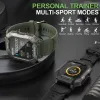 Kontroll C20 Militär Smart Watch Men Carbon Black Ultra Army Outdoor IP68 Waterproof Heart Rate Blood Oxygen Monitor Smartwatch 2023