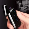 Plasma Battery Display Windproof USB Charging Lighter Portable Touch Sensing Pulse Double Arc Lighter Men's High End Gift