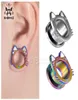 KUBOOZ Stainless Steel White Shell Cat Ear Plugs Piercing Tunnels Earring Gauges Body Jewelry Stretchers Expanders Whole 6mm t6550924