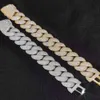 Moda de fábrica foruixi Menas de aço inoxidável Chain 18k Gold Bated Hip Hop Colar
