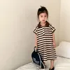 Vêtements Ensembles d'été garçons filles Coton Stripe Vêtements Frères et sœurs Garments pour enfants robes lâches