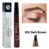 Machine 5 Color Eyebrow Pen Waterproof 4 Fork Tip Brows Tattoo Pencil Long Lasting Natural Dark Brown Liquid Eye Brow Pencil for Brazil