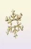 Novo estilo Fosco de ouro fosco de moda de neve de broches BROCHES BROCH BROOCH Ladies Pearl Crystal Decoration252d1069586