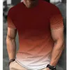 Men's T-Shirts 2024 Leisure Mens T-shirt Spring Clothing Ombre Shirt Super Short Slave Top Boys Ts 5XL Retro Mens T-shirt Y240420