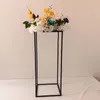 Party Decoration 12st/ Lot Flower Vase Black Column Stand 31 tum Metal Road Lead Wedding Centerpiece Rack för evenemang