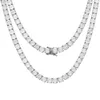 مجوهرات راقية الهيب هوب الرجال النساء مطلي 925 الجنيه الاسترليني الفضة VVS Moissanite Diamond Cluster Cluster Necklace Necklace