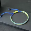 Charm Bracelets Simple Hand Braided Blue Yellow Thread Bracelet Creative Handmade Ukraine Rope For Men Women Armband Jewelry246l