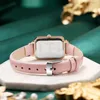 Armbanduhren Square Case Literary Retro Women's Watch Korean Fashion Quartz Uhren vielseitig täglich einfache Luxus -Reloja