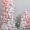 Fiori decorativi di lusso rosa fiorpazione da spicco di matrimonio artificiale per decorazione arredamento a fila per backgroung