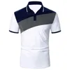 Men de couleurs de sort à manches courtes en été masculins Slim Fit Sport Golf Polo.240420