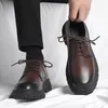 Chaussures décontractées Volyle Comfort Men authentine cuir Boots Boots Business Daily Commute Toe Round Soumed