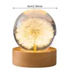 Figurines décoratives fleur Crystal Ball Night Light Flowers Fleurs