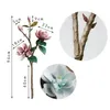 Luxury Large Artificial Magnolia Flower with Long Stem Bouquet Real Touch for Home Office Wedding Floor Vase Decoration 240407