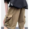 Męskie szorty amerykańskie duże ładunki mężczyźni Summer Cienkie Casual Pants Lose kieszeni na odzież Y2K Streetwear