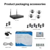 Câmeras 4CH 5MP 2MP WiFi Dome Câmera IP Sistema IP Kit de vigilância de vídeo caseiro AI Detecção de face ao ar livre 1080p Câmera Wi -Fi NVR sem fio conjunto