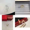 Rose Designer Gold Anello oro sottile Anello di diamanti di qualità top di qualità per donna Elettroplazione classica Premium con scatola