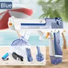 Beach Toy Summer Pistola per acqua completamente automatica con luce ricaricale ricaricabile per feste di fuoco continuo per bambini Space che schizzano il regalo di giocattolo 240417